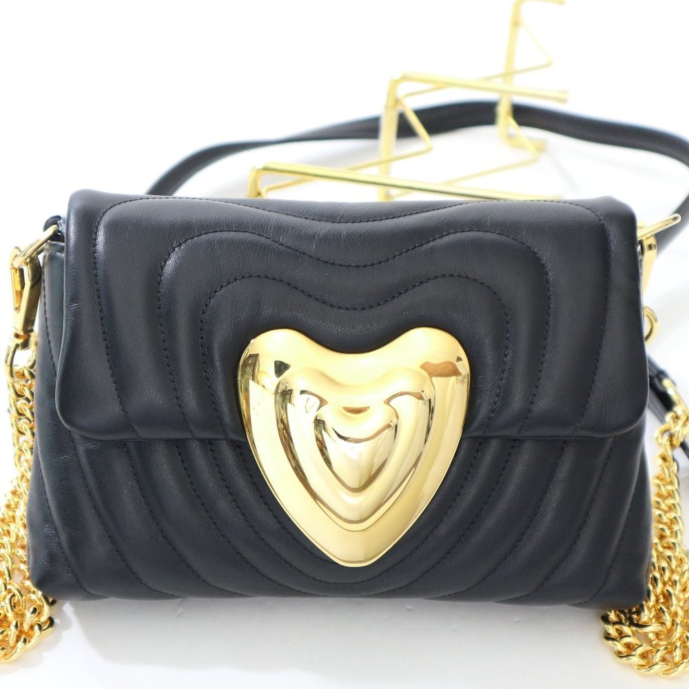 Escada Small Leather Heart bag Black